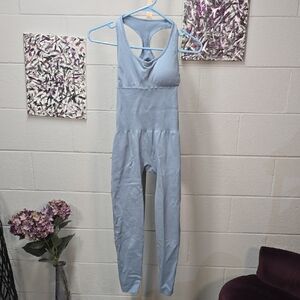Light Blue Sleeveless Jumpsuit